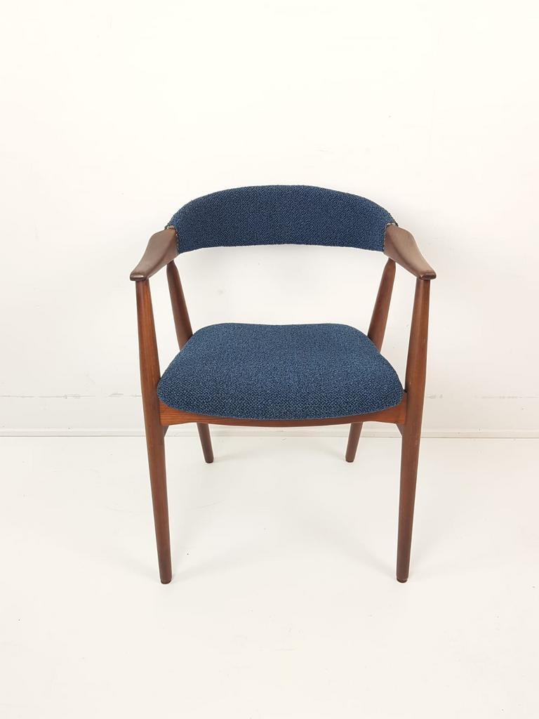 Set Van 2 Deense Vintage Farstrup Stoel Blauw Thomas Harlev image 5