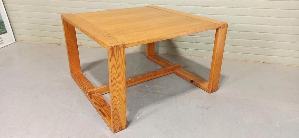 Vintage Design Grenen Salontafel, Vierkant image 19