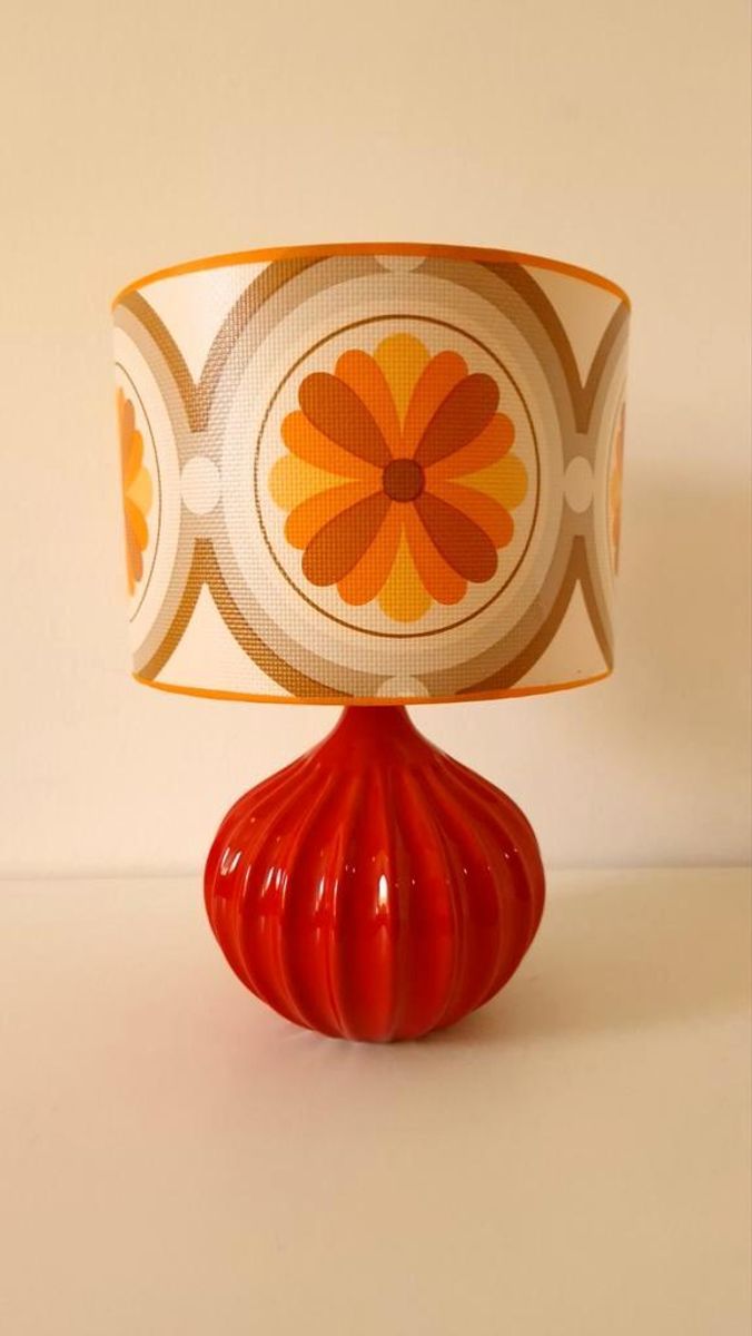 Retro Lamp Jaren 70 Stijl Schemerlamp Tafellamp image 4
