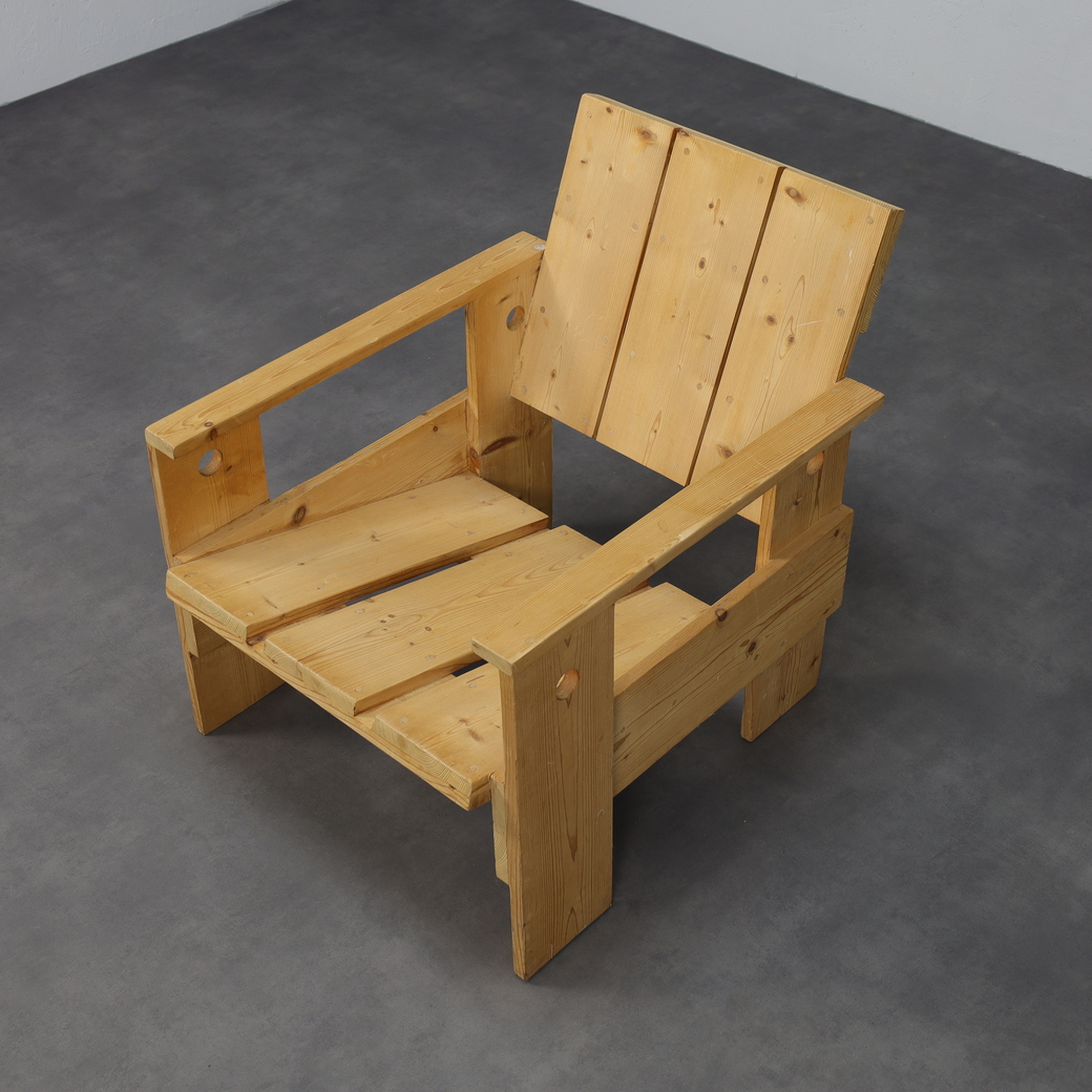 Crate Lounge Chair, In The Style Of Gerrit Rietveld, 1980s. image 8