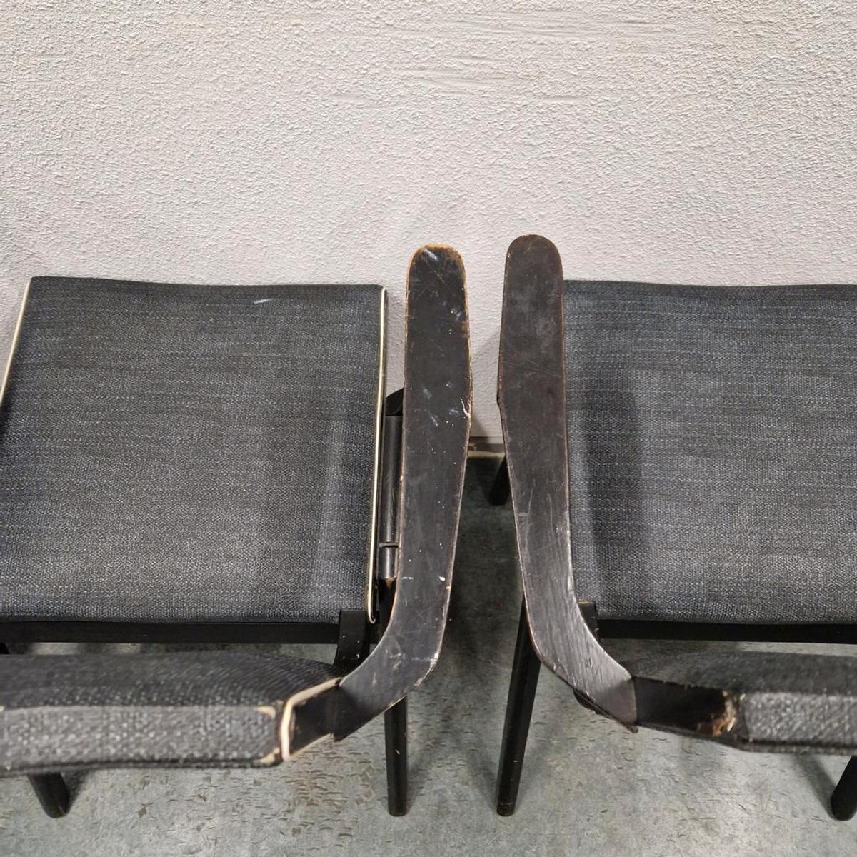 Set Van 4 Vintage Stoelen Stako Eetkamerstoelen Fifties image 11