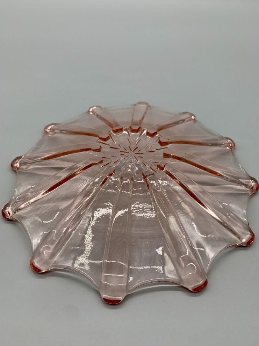 Art Deco Rosaline Persglas Schaaltje Sneeuwvlok image 5