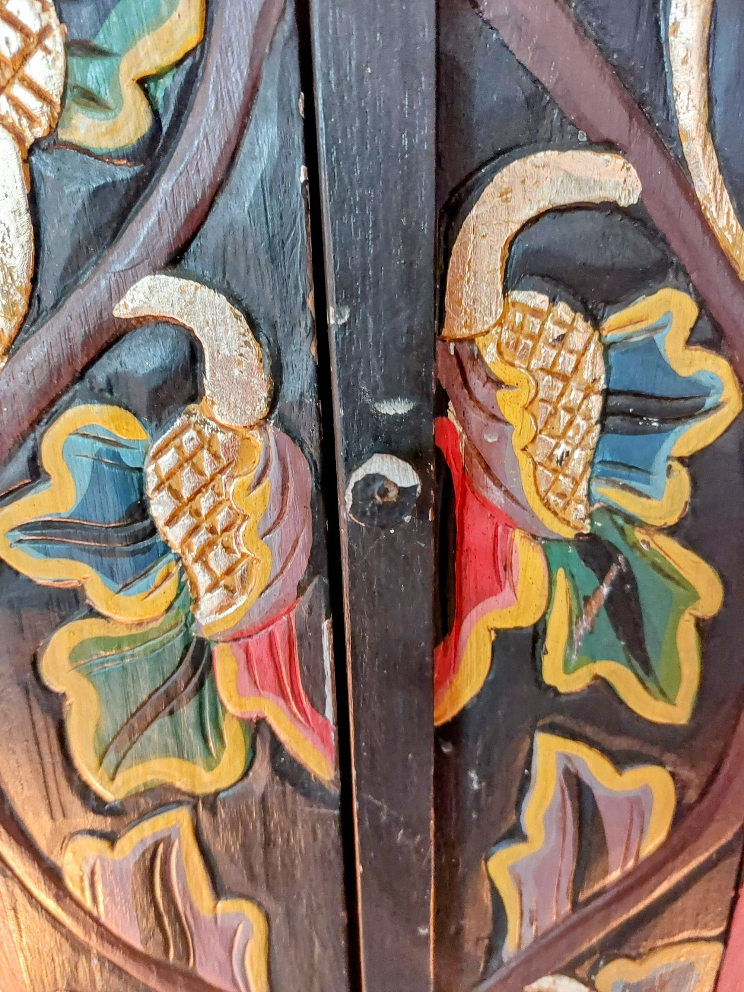 Tibetaans Kastje Houtsnijwerk Handgeschilderd image 8