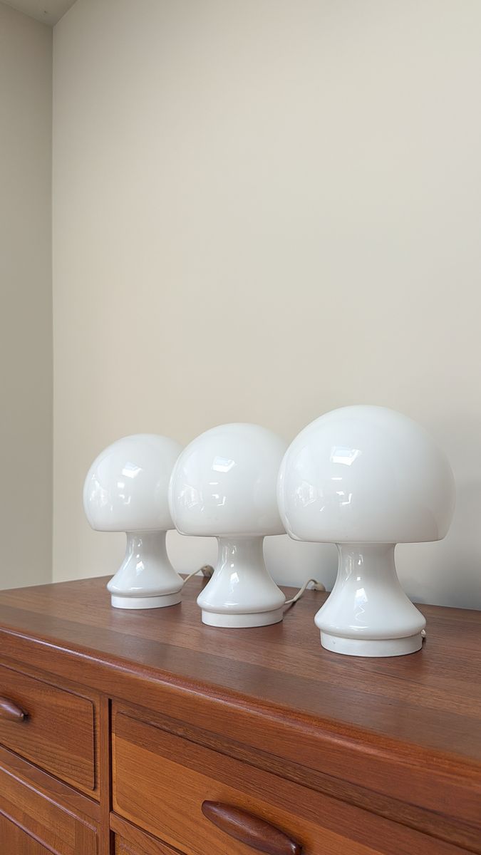 Vintage Glazen Spage Age Mushroom Lampen image 4