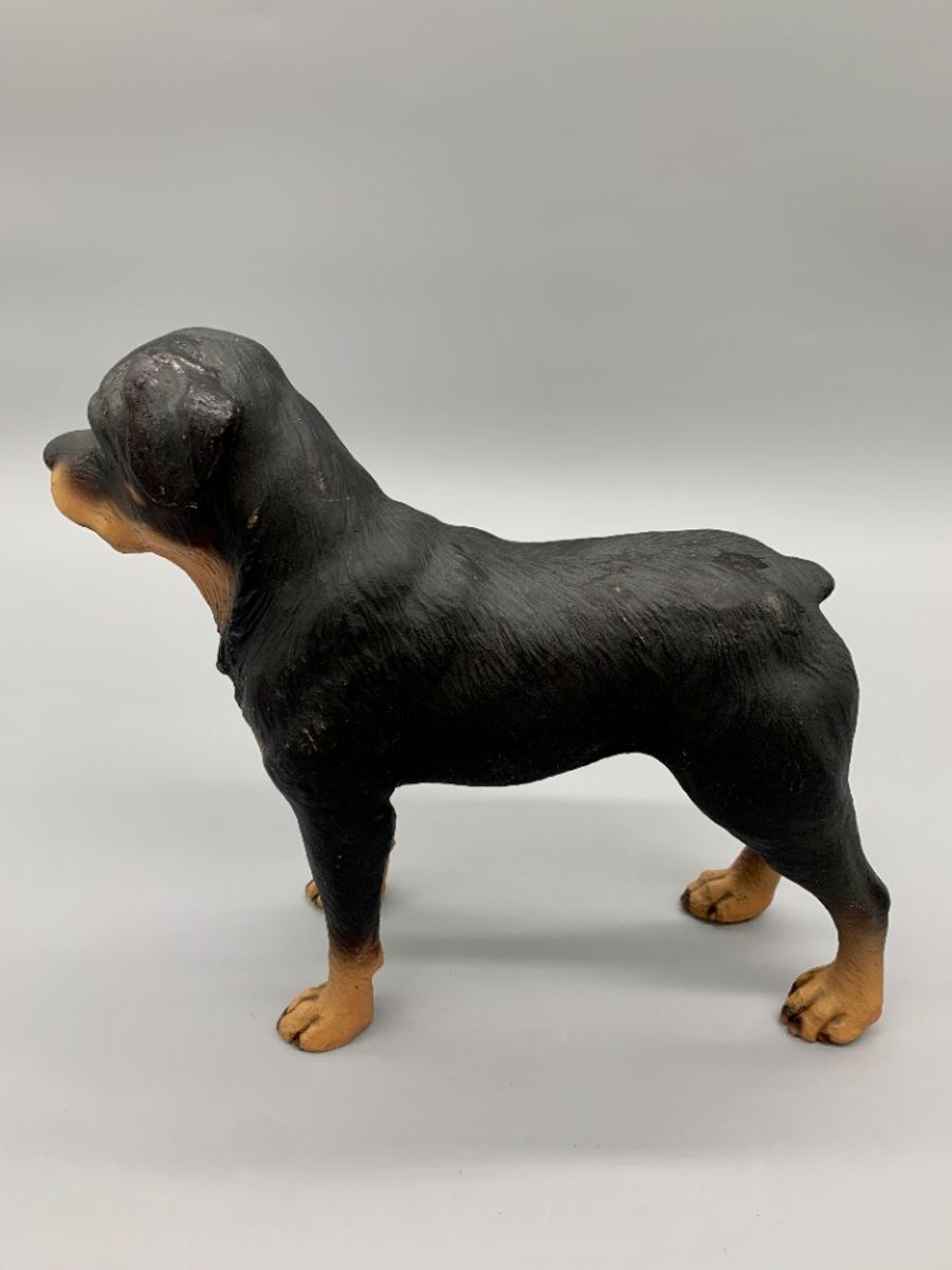 Vintage Beeld Rottweiler Handbeschilderd Italië image 5