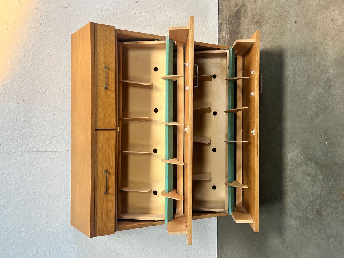 Vintage Schoenenkast, Licht Hout, 1970's Duitsland image 14