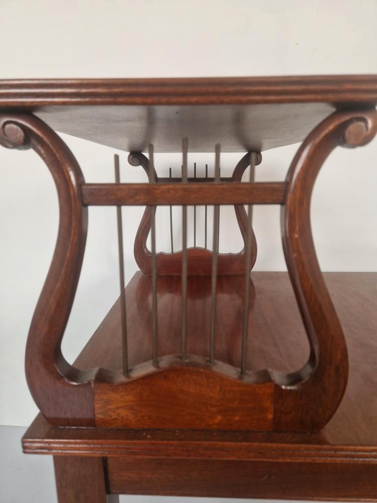 Klassiek Art Nouveau Jugendstil Harp Bijzettafeltje. image 10