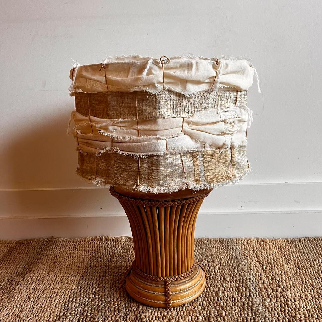 Mid Century Bamboe Rotan Italiaans Design Lampvoet Vintage image 5