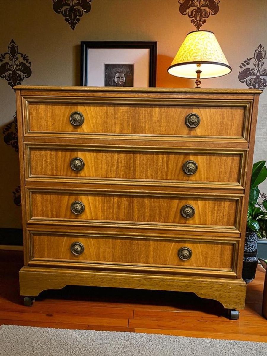Vintage Mini Ladekast / Houten Commode image 3
