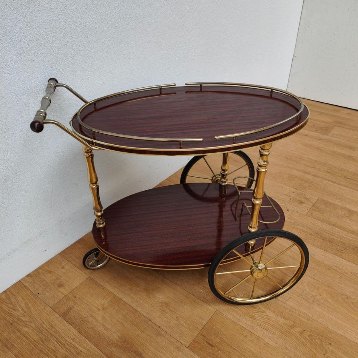 Vintage Barcart Drankenkar Trolley Butlerwagen Bijzettafel 3 image 6