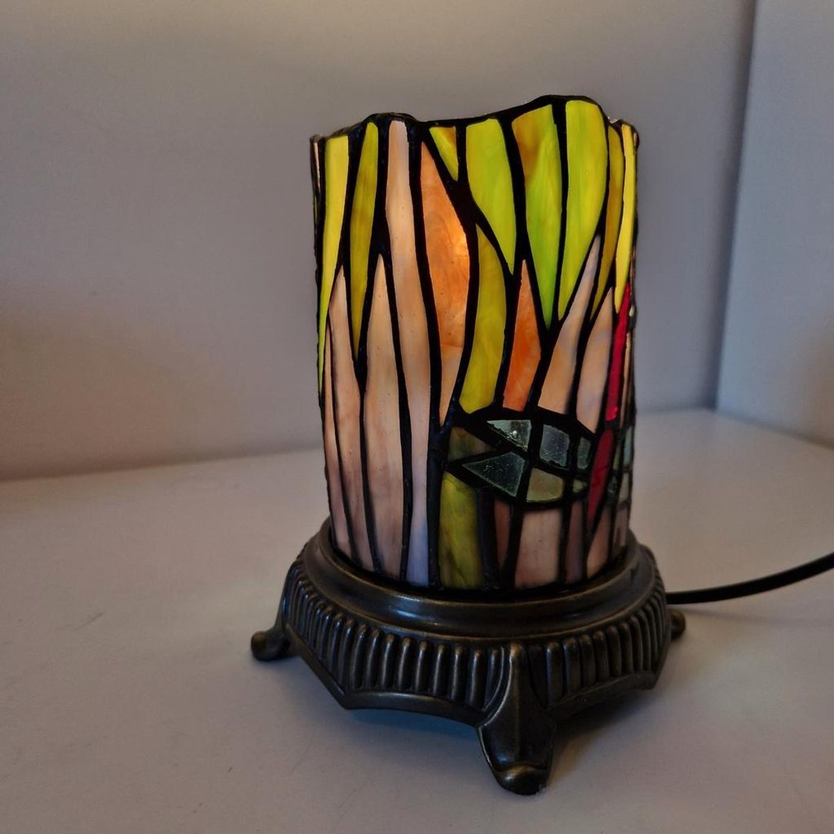 Vintage Glas In Lood Lamp Libelle Tiffany Stijl Lamp image 4