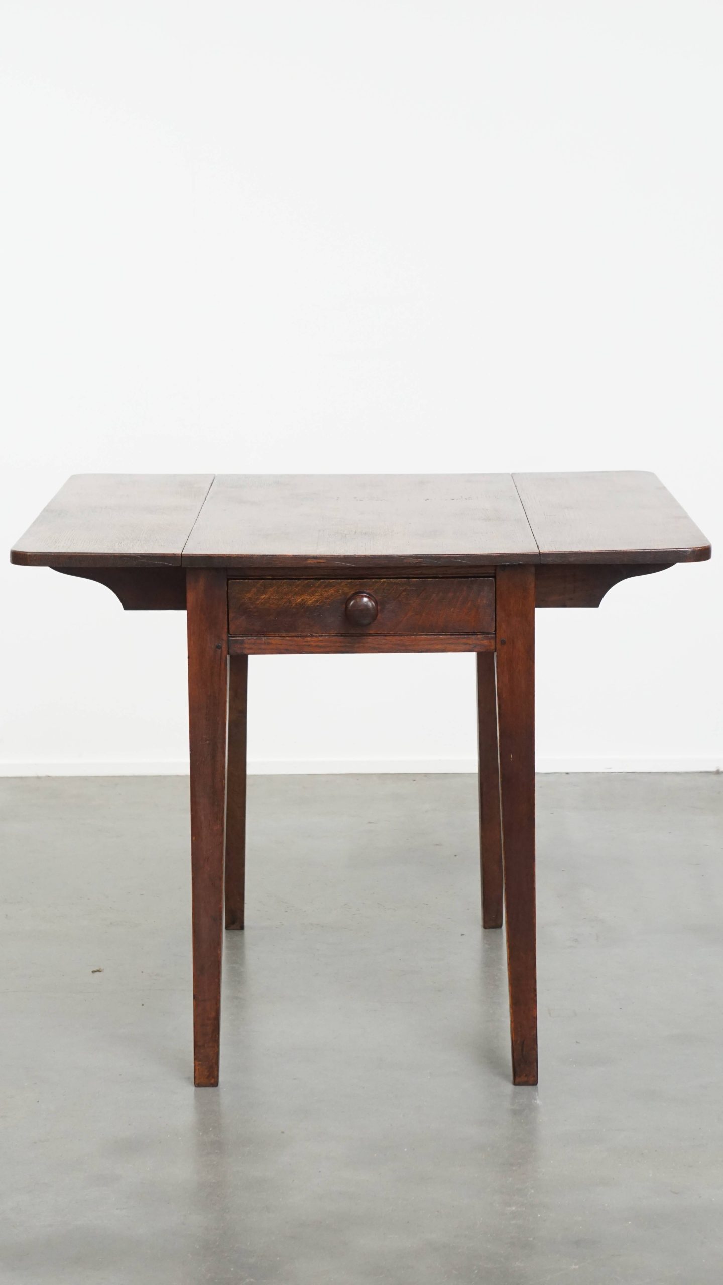 Leuke En Praktische Engelse Antieke Pembroke/ Side Table/ Eettafeltje Van Eikenhout image 9