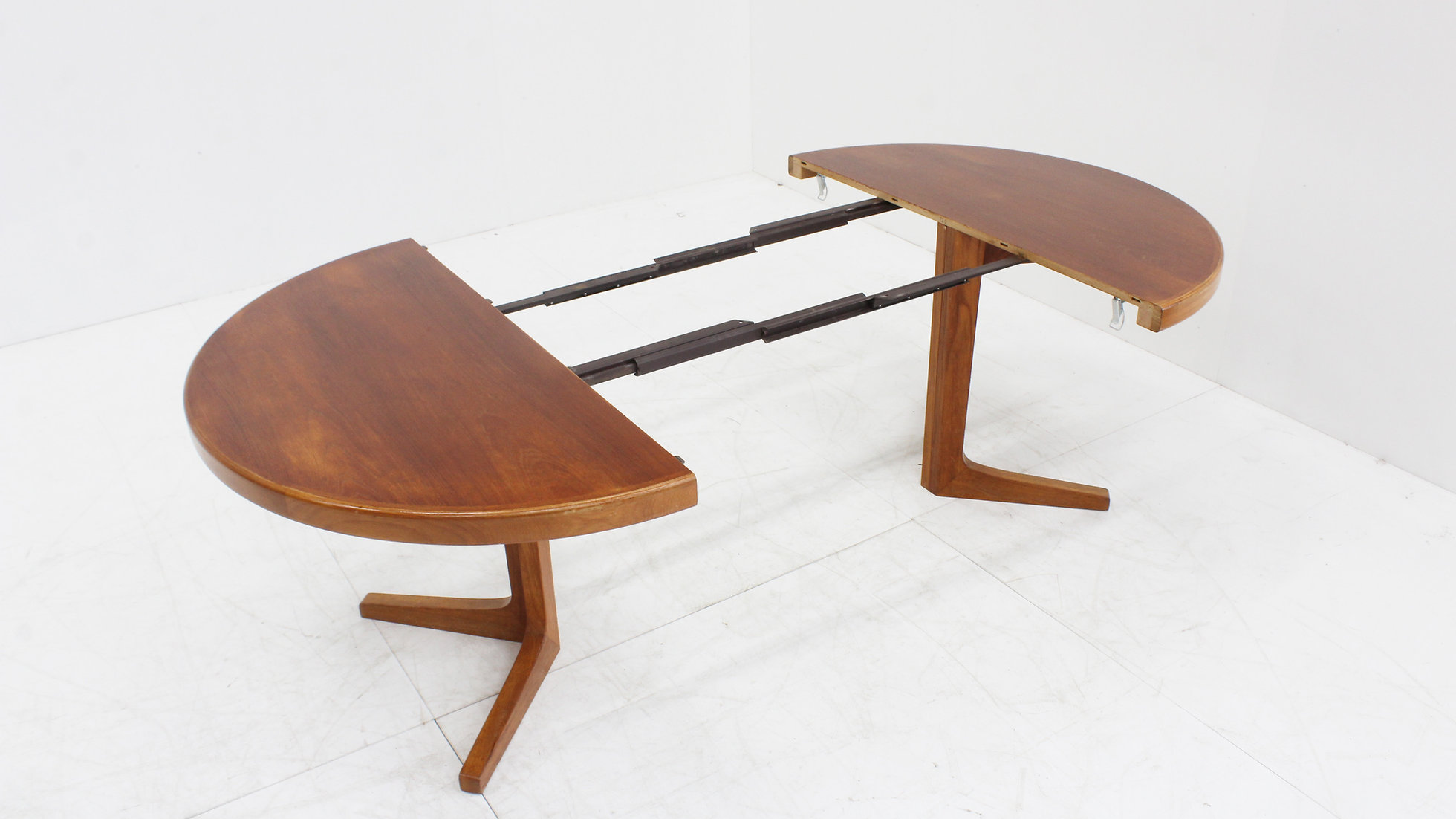 Vintage Deense Ronde Uitschuifbare Eettafel Tafel 1960s image 5