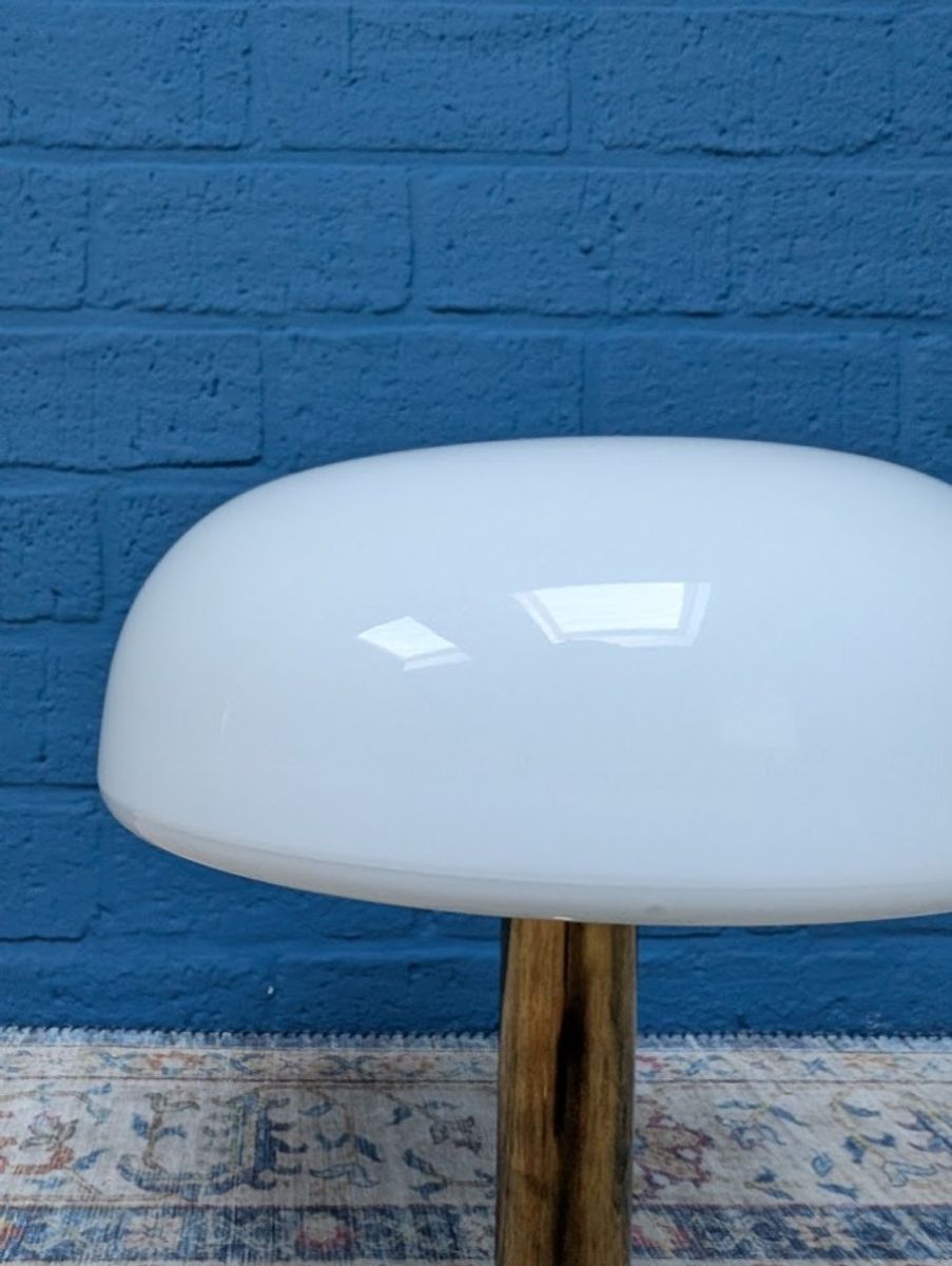 Vintage Glazen Tafellamp, Deens Design image 5