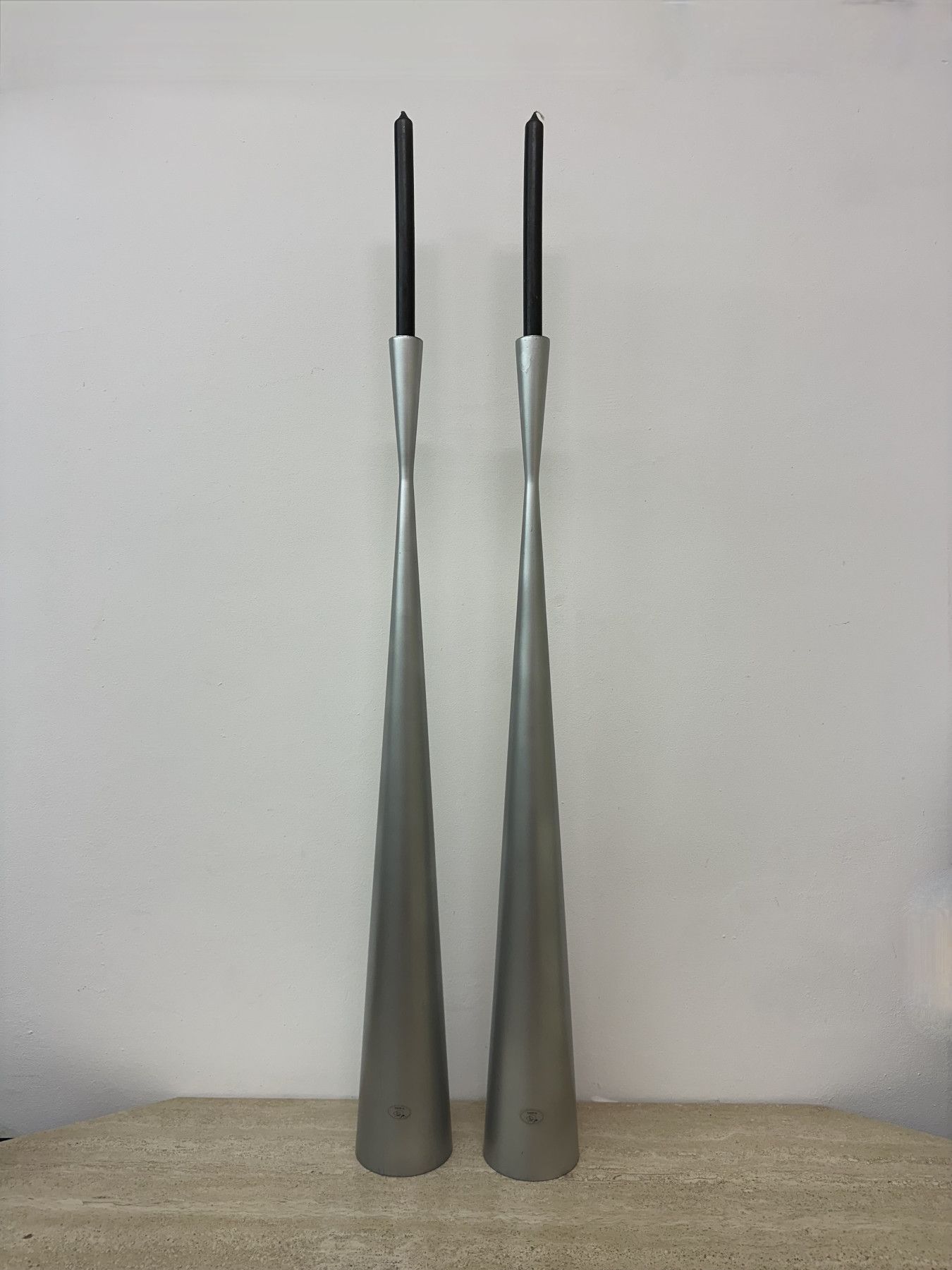 Pair Of Large Vintage Ikea Floor Candle Sticks By Ria Falk ‘Snygg’ , 1990S image 7