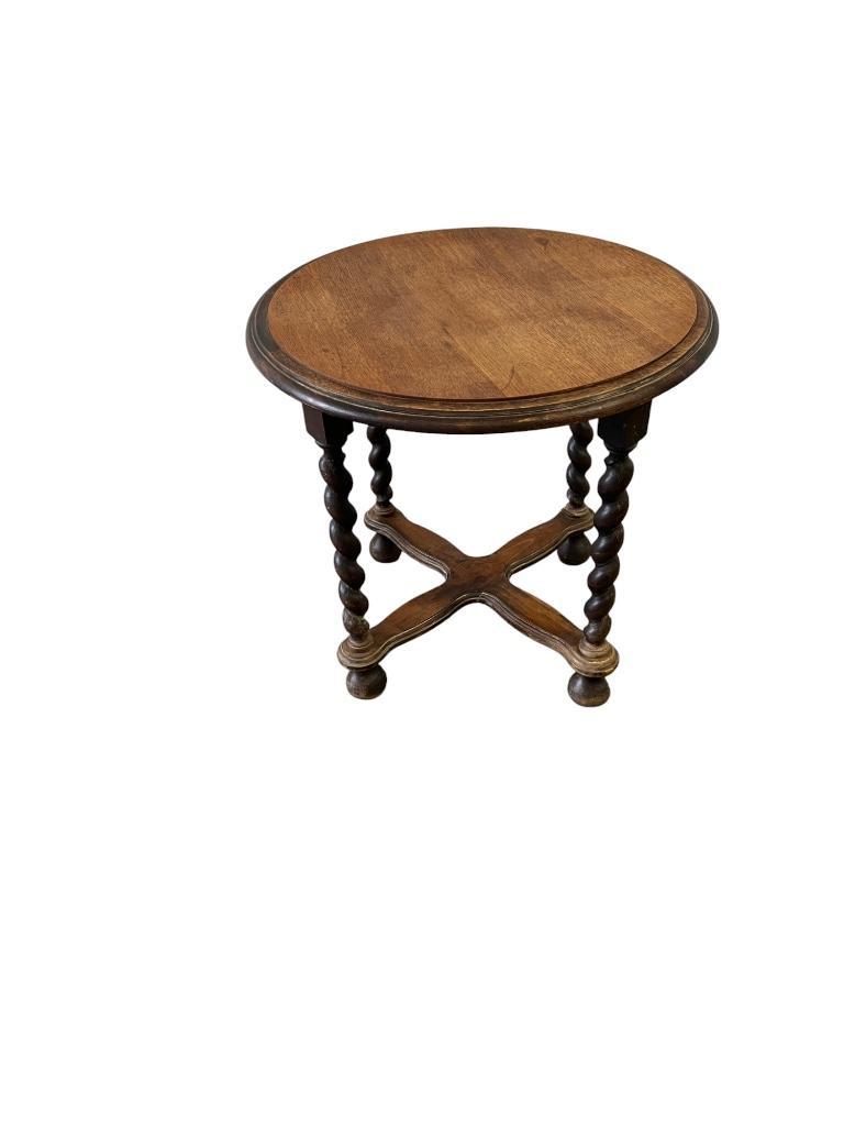 Vintage Houten Pied De Stal / Bijzettafel / Plantentafel image 16