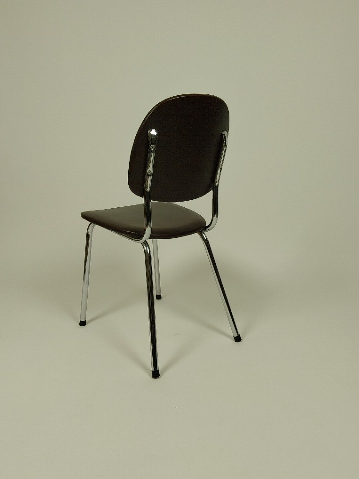 5 X Vintage Stoelen In Skai Leer, Jaren 70 image 11
