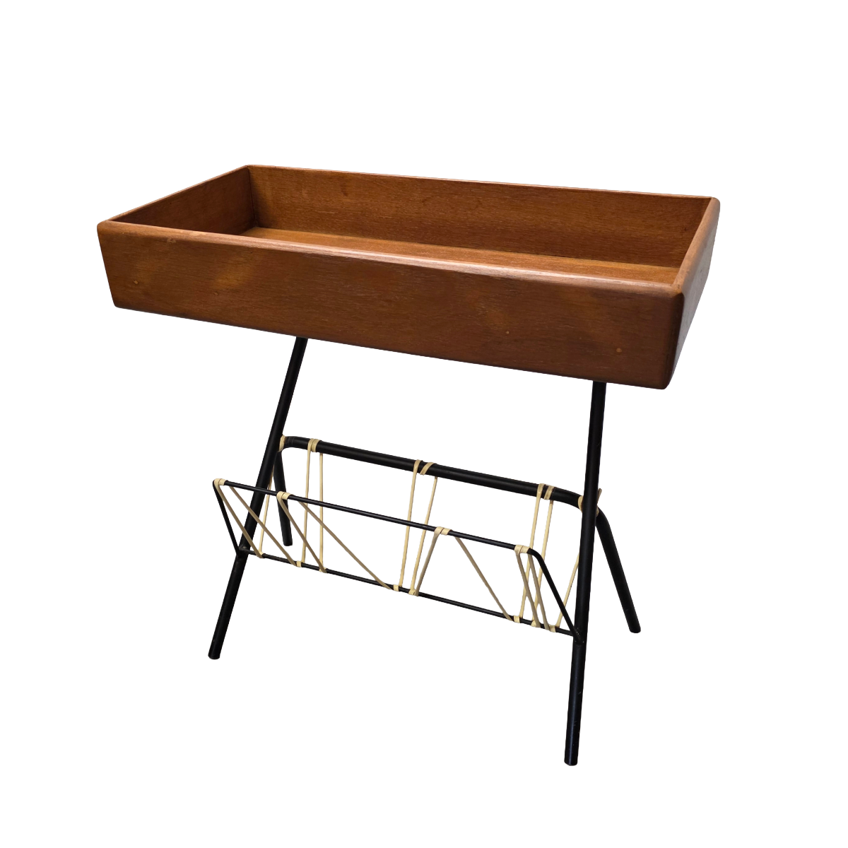 Vintage Bijzettafel Met Lectuurhouder image 5