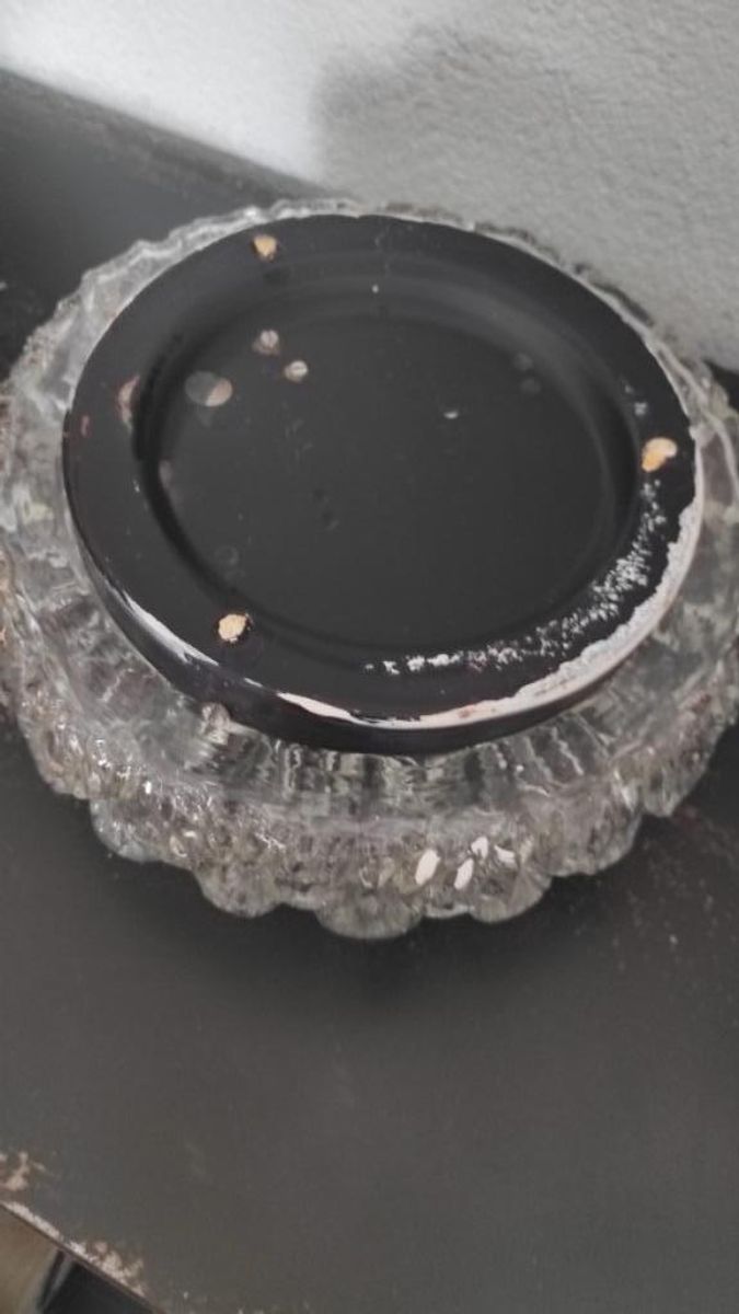 Vintage Plafondlamp Glas Bloem image 5