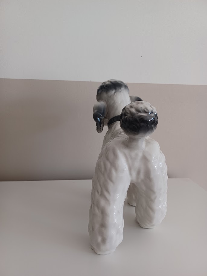 Vintage '80 Xl Poedelbeeld. Handbeschilderde Italiaanse Keramiek. image 11