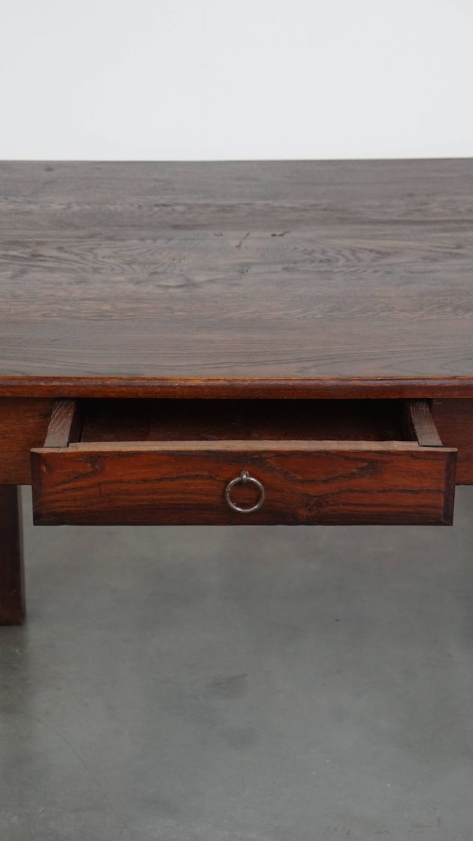 Zeer Charmante En Grote Antieke Franse Boeren Xxl Eettafel Met Een Mooi Patina image 12