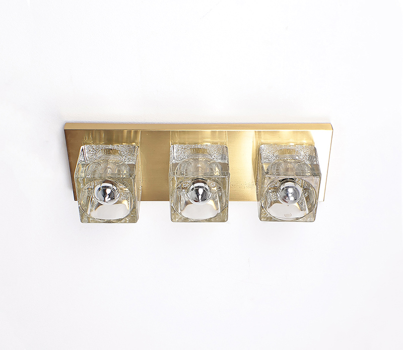 Peill & Putzler Ice Cube Messing En Glas Wand Of Plafondlamp image 10