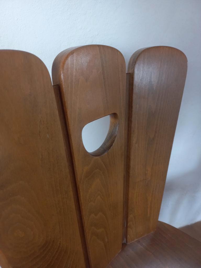 2 Brutalist Vintage Stoelen Frans Jaren 60 image 7