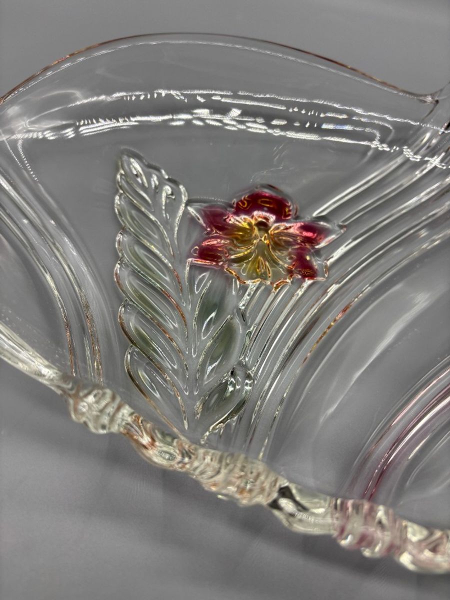 Serveerschaal Walther Glas Orchidee 80's image 6