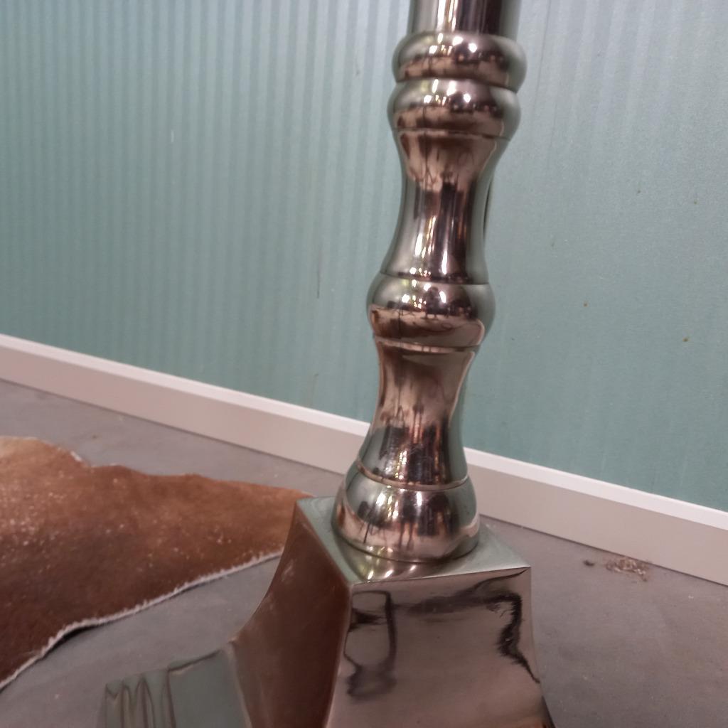 Vintage Verchroomd Staande Schemerlamp image 9