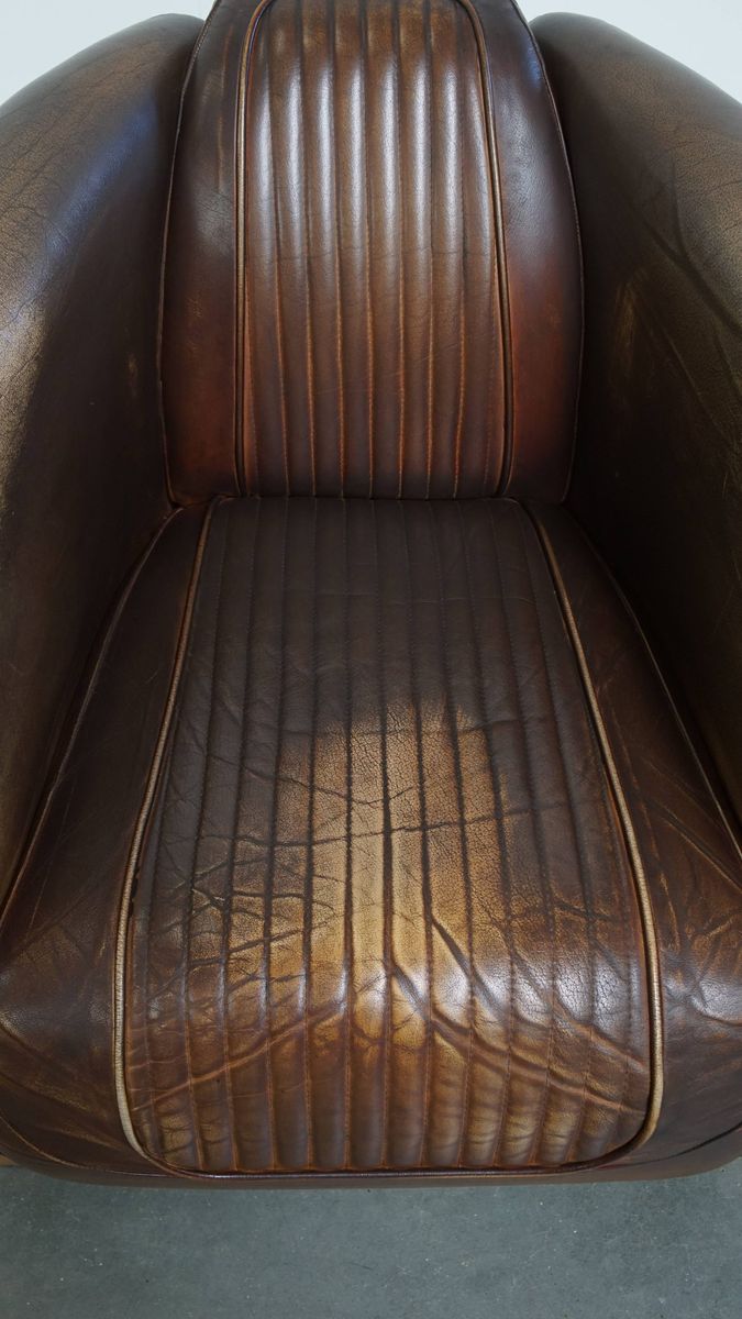 Unieke En Tijdloze, Exclusieve Rundleren Delta Chesterfield Aviator Fauteuil Met Een Mooie Kleure image 6