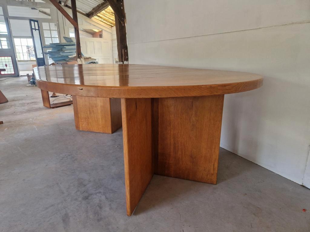 Vintage Massief Houten Uitschuifbare Eettafel Xl Design image 9