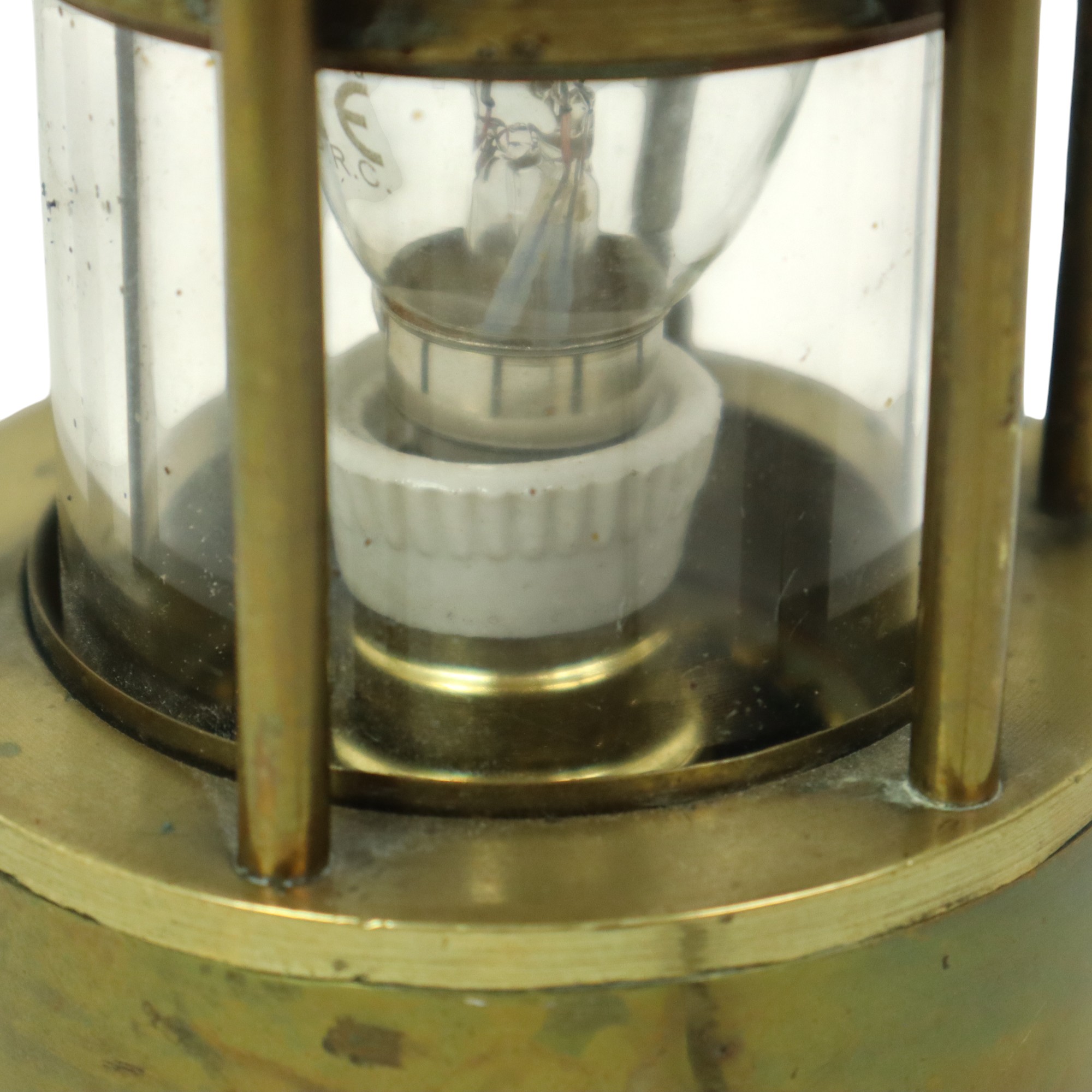 Oude Messing Mijnwerkerslamp Memorabilia Mijn 26cm image 12