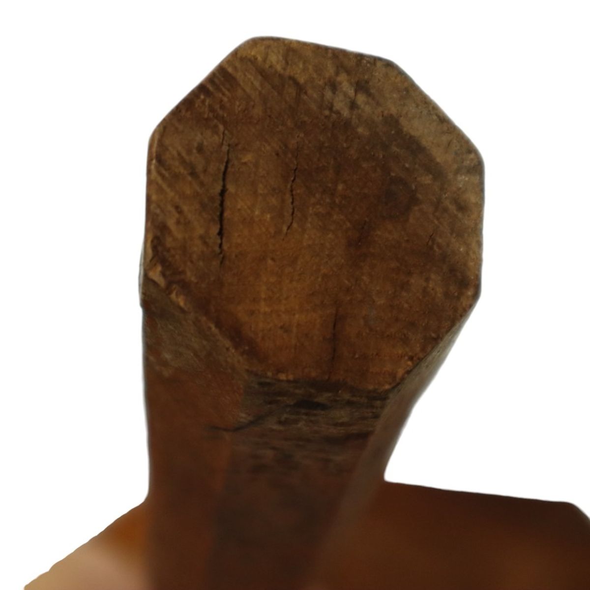 Antieke Houten Driepoot Kruk Melkkruk Eik Begin 20ste Eeuw Brutalisme image 11