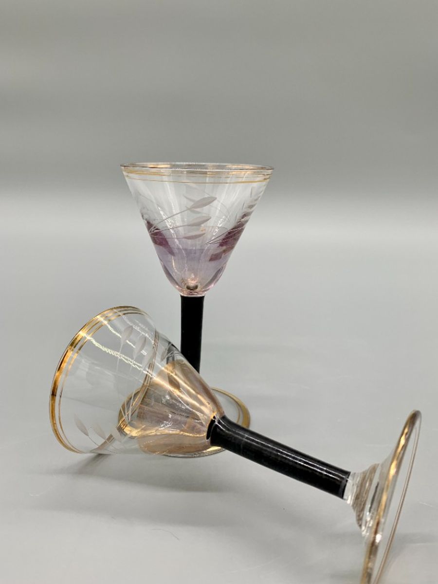 Art Deco Voetglaasjes Gekleurd image 2