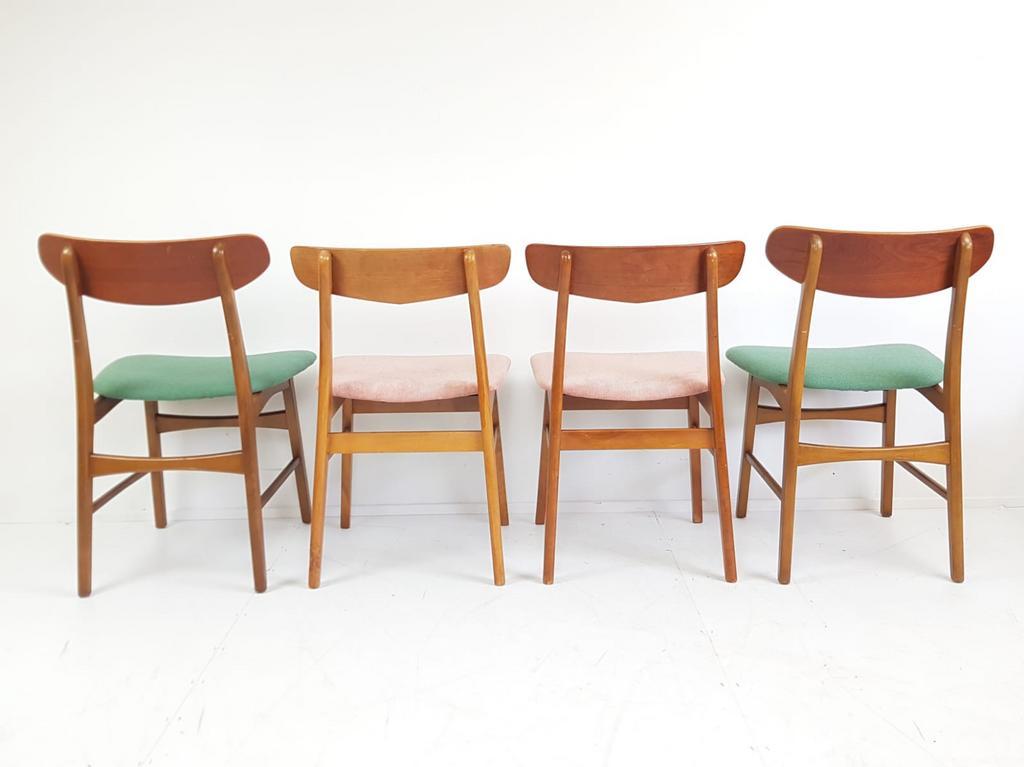 4 Vintage Deense Stoelen | Farstrup Dining Chairs Danish image 3