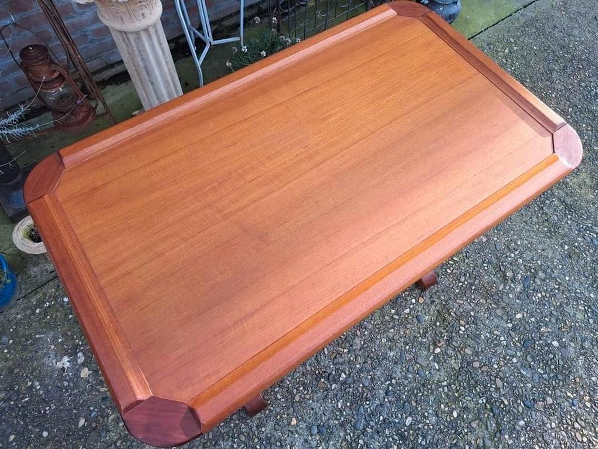 Vintage Kaart Tafel Uit De Jaren 60 Afm. 110x40cm En 80cm Ho image 5