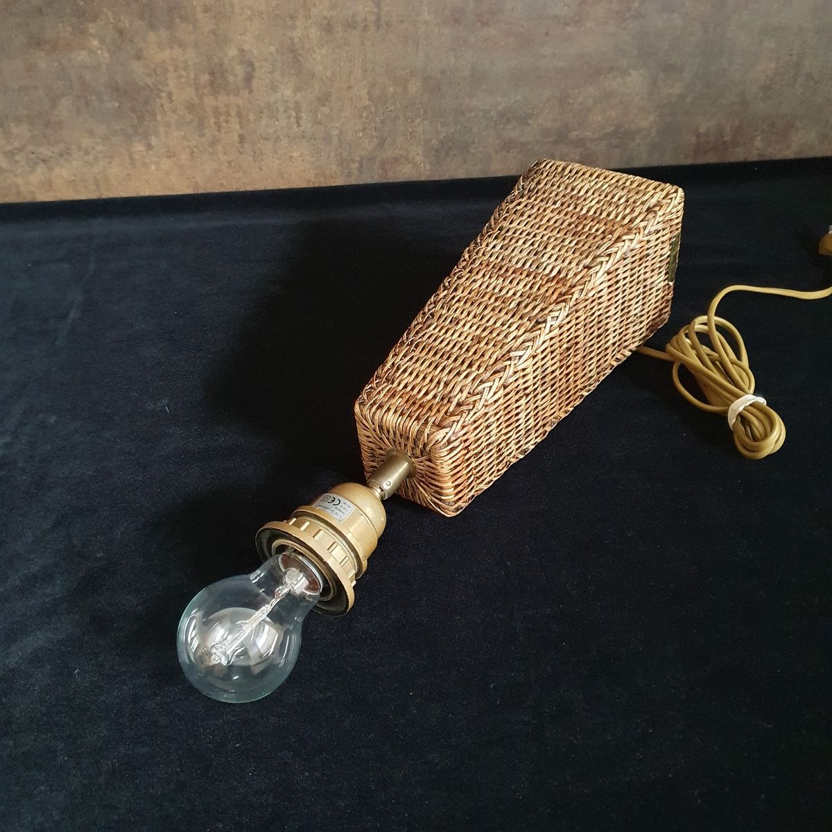 Vintage - Kastlamp - Tafellamp - Rotan - Birma Riet - Myanmar.- image 11