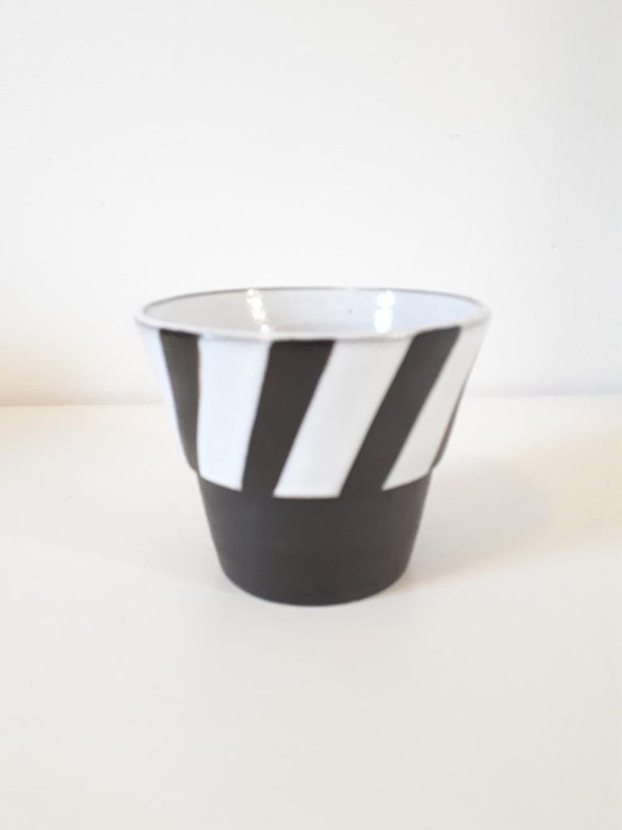 * Fifties Keramiek Bloempotje Vintage Bloempot Kamerplant Pot image 2