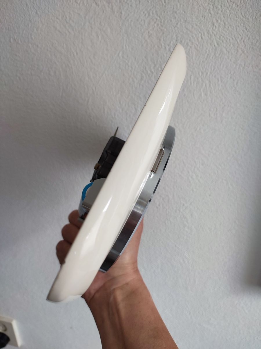 Vintage Keramiek Creme Wandklok Klok Keukenklok Hora image 8