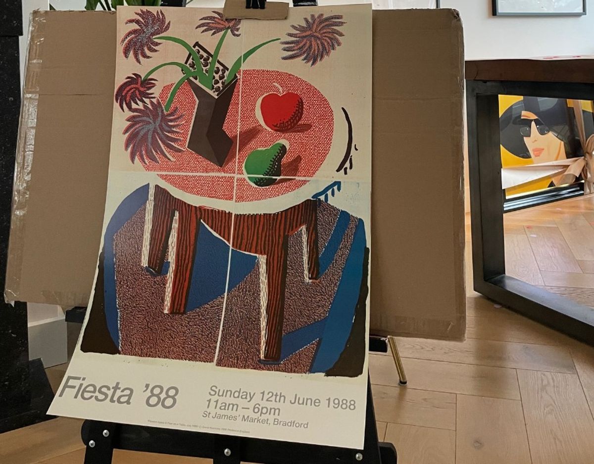 David Hockney, 'flowers, Apple & Pear On A Table, July 1986 image 5