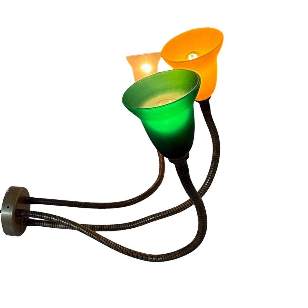 Rob Nollet - Deja Vu Nijmegen - Wall Mounted Lamp - Goosneck (triple) - Glass Shades, Dutch Design image 7
