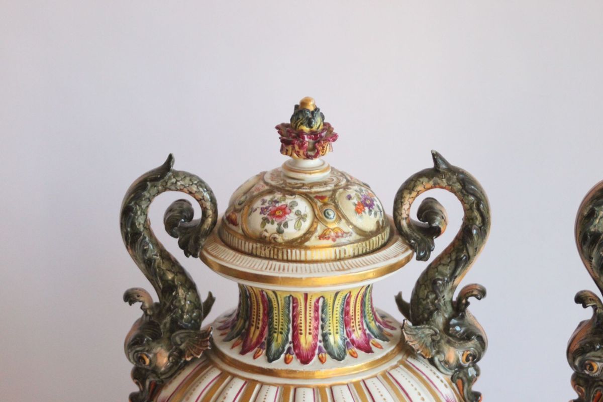 Capodimonte Vases, Late 19th, Set Of Two image 7