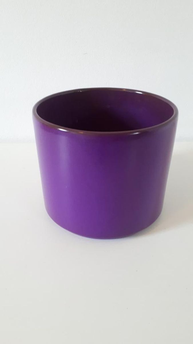 Grote Vintage Bloempot Paarse Retro Pot Jaren 70 image 2