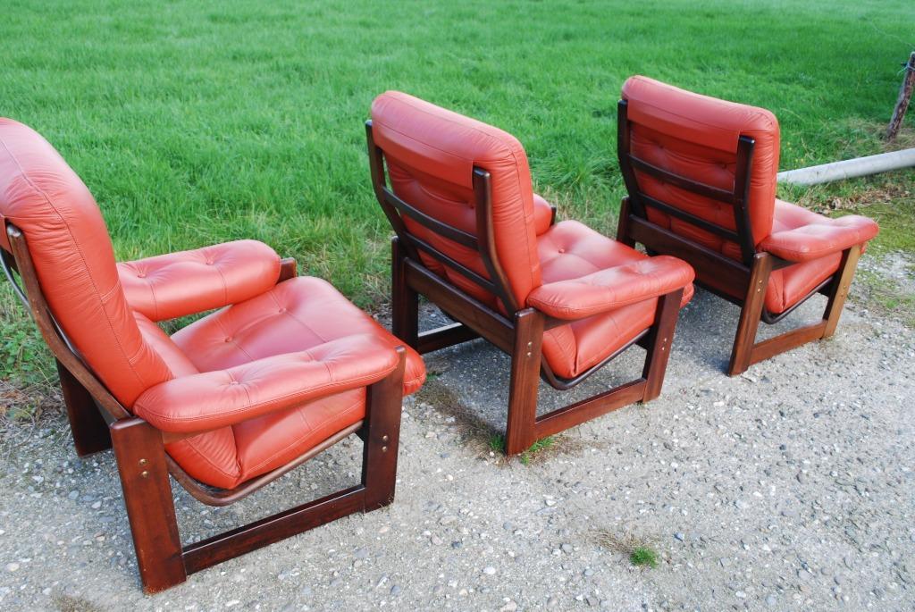 Coja Armchairs Lederen Bekleding Palissander Frame image 8