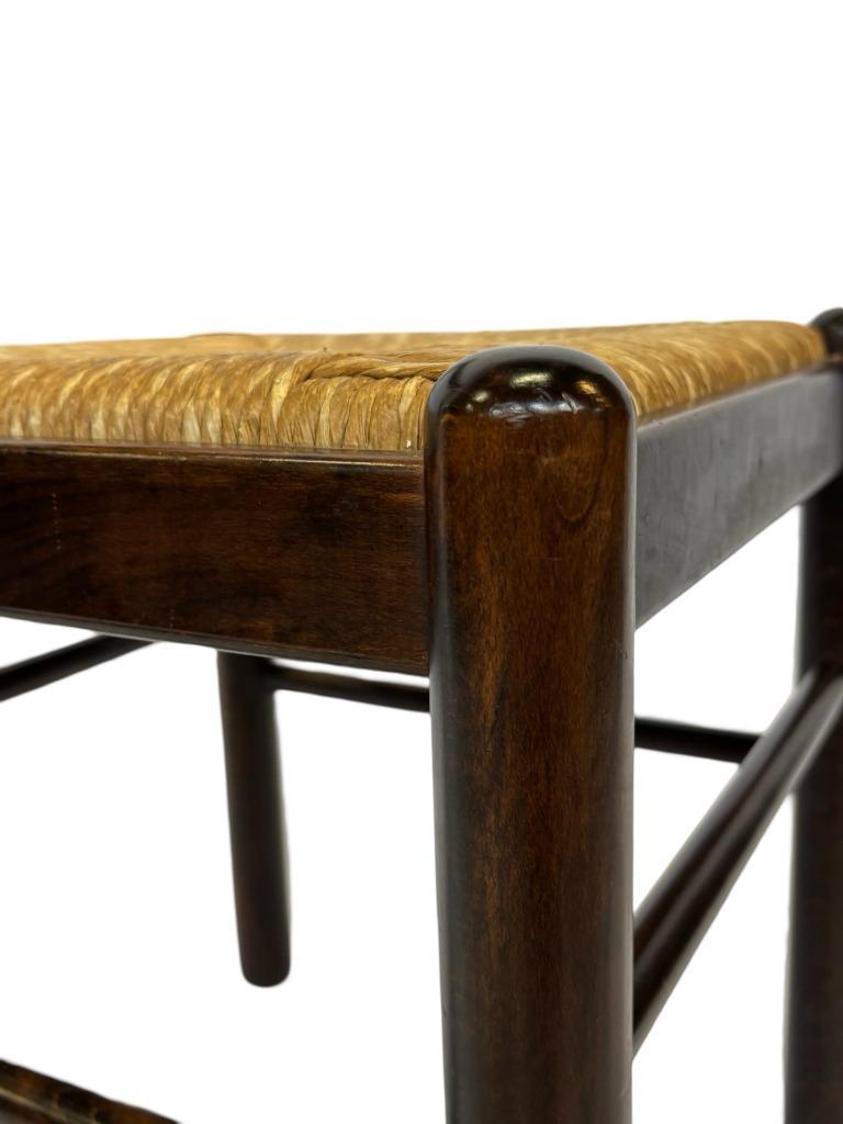 Set Van 4 Donkerbruine Houten Stoelen Jaren 70 Minimalist image 15