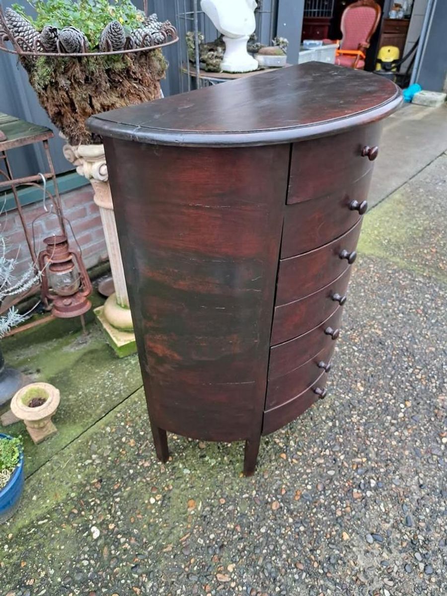 Koloniale Halve Maan Ladekast, Archiefkast, Apothekerskast A image 3