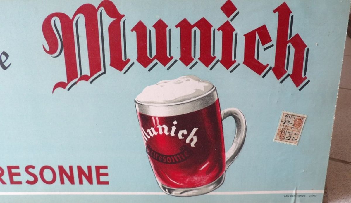 Reclamebord "munich" Uit 1952. image 7