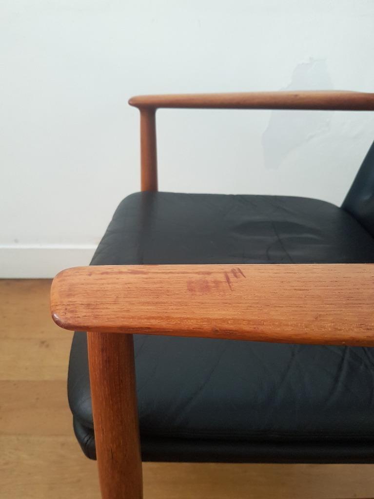 Vintage Arne Vodder 341 Fauteuil In Teak En Leer image 3