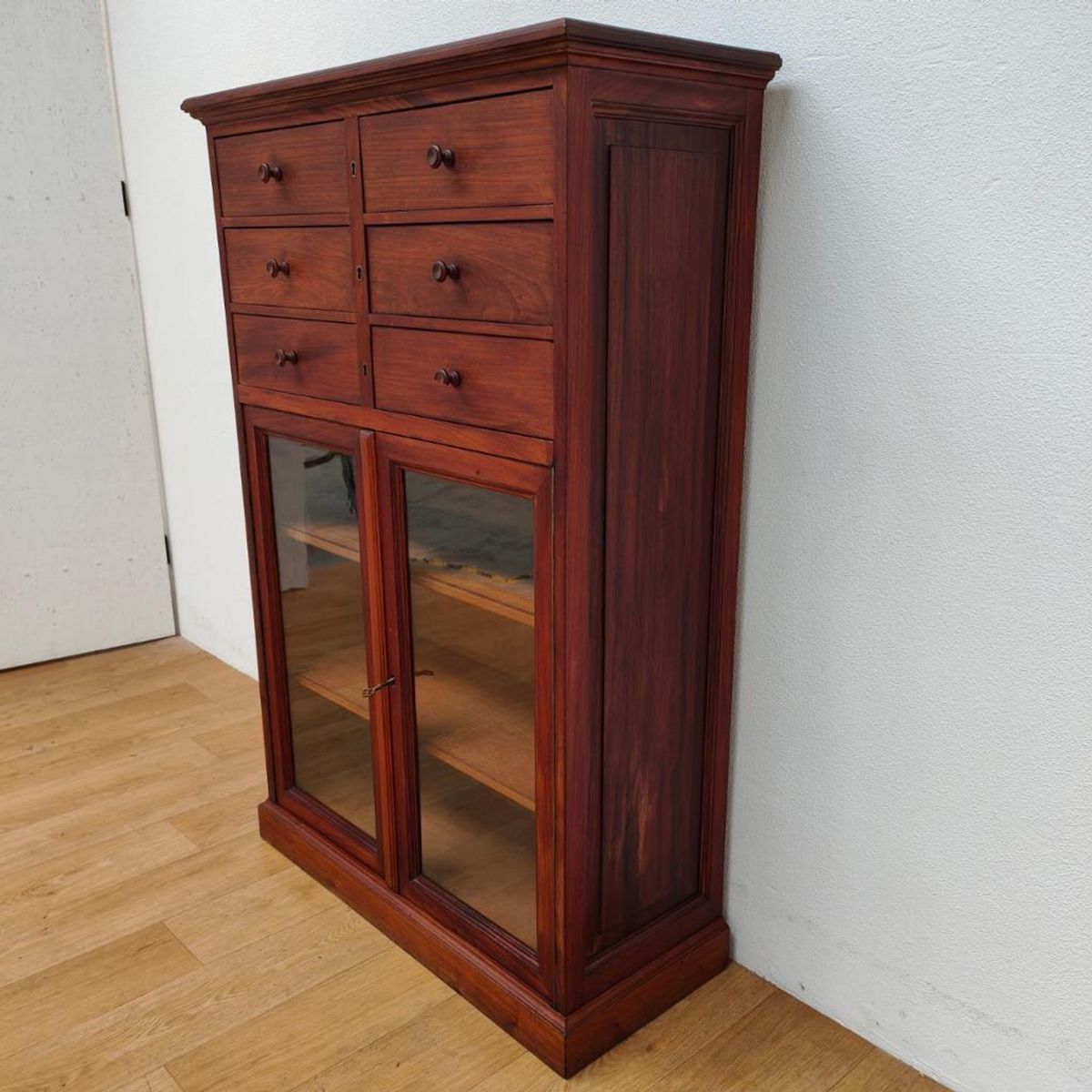 Antieke Ladekast Notariskast Buffetkast Boekenkast Vitrine image 5