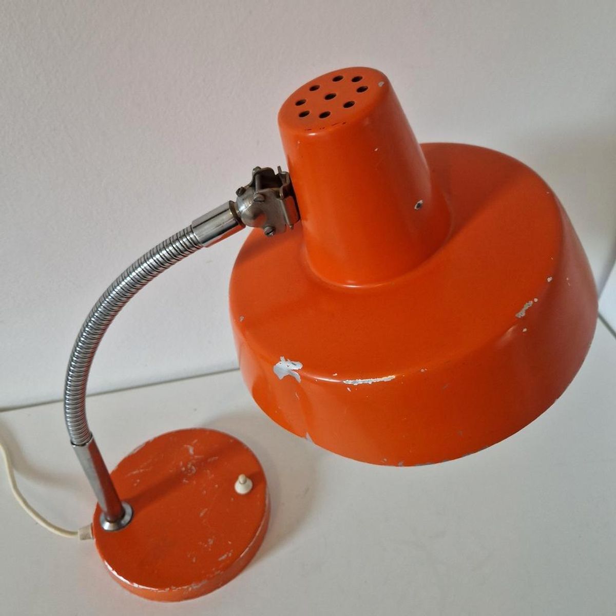 Vintage Bureaulamp Oranje Lamp Desklight Jaren 70 Retro Lamp image 9